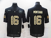 Nike 49ers 16 Joe Montana Black Camo 2020 Salute To Service Limited Jersey,baseball caps,new era cap wholesale,wholesale hats